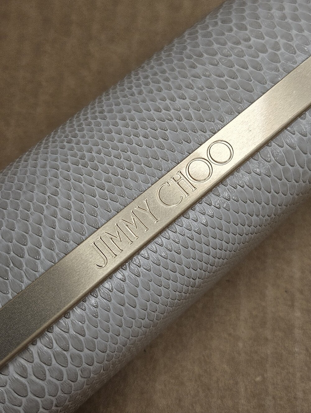 Jimmy Choo Off White Snakeskin Sunglasses Case